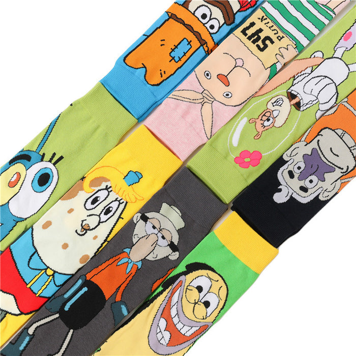 Wholesale Sock 70% Cotton Mid Tube Cartoon Cute Antibacterial Sweat Absorb (M) JDC-SK-HuiHe032