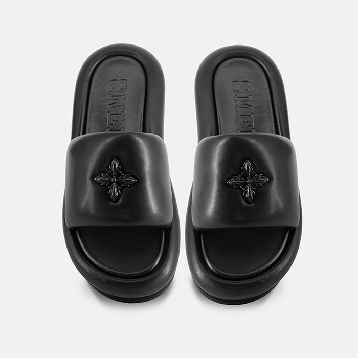 Wholesale M SMFK Black Balloon Slippers for Women's Summer Outerwear (F) JDC-SP-KunN001