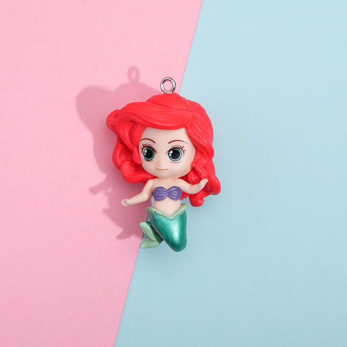 Wholesale keychain pvc blind box 6 cute princess fridge stickers doll MOQ≥10 JDC-KC-QMou017