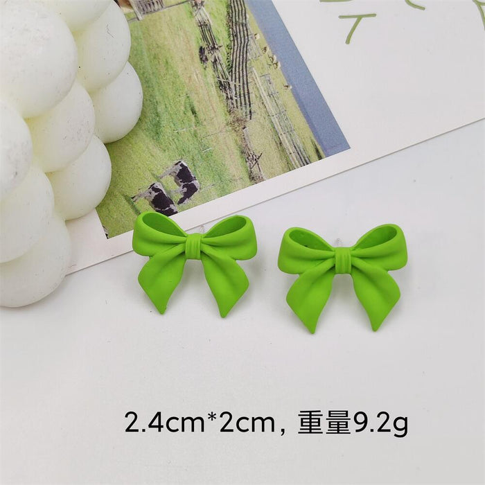 Jewelry WholesaleWholesale green S925 silver needle spray paint butterfly C circle square round earrings JDC-ES-FX007 Earrings 繁瑆 %variant_option1% %variant_option2% %variant_option3%  Factory Price JoyasDeChina Joyas De China