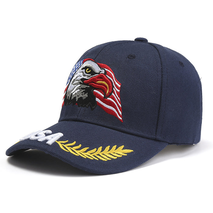 Wholesale wheat ear usa men and women shade duck tongue eagle baseball hat JDC-FH-WenR014