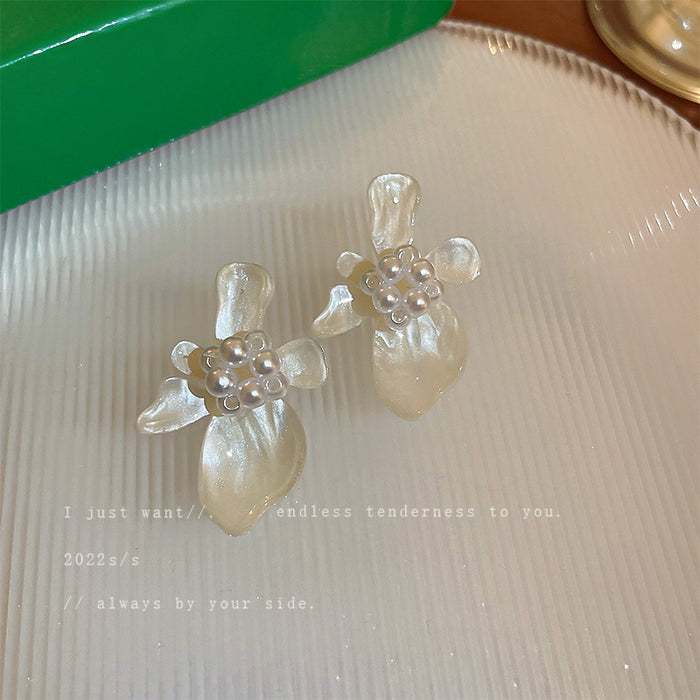 Jewelry WholesaleWholesale Pearl Flower Acrylic Earrings JDC-ES-Fengm071 Earrings 丰美 %variant_option1% %variant_option2% %variant_option3%  Factory Price JoyasDeChina Joyas De China