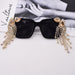 Jewelry WholesaleWholesale Vintage Diamond Long Tassel UV Protection Sunglasses JDC-SG-NT004 Sunglasses 妮头 %variant_option1% %variant_option2% %variant_option3%  Factory Price JoyasDeChina Joyas De China