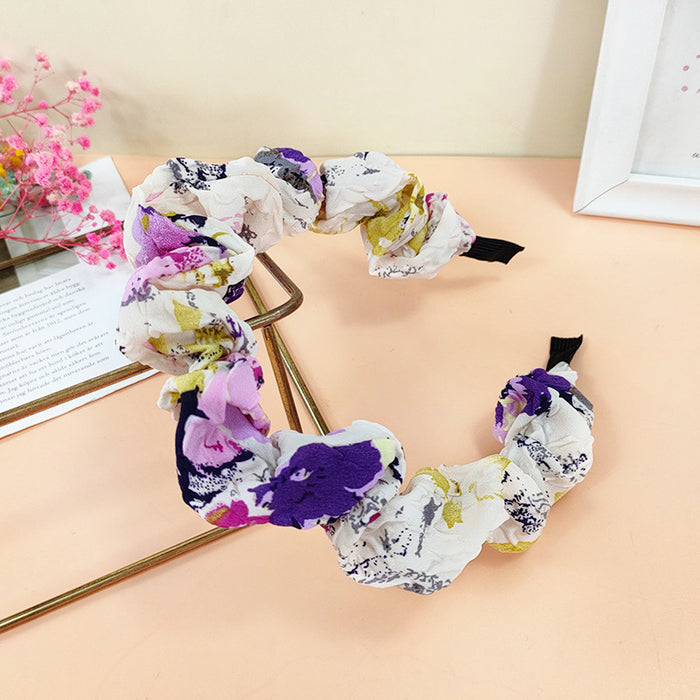 Wholesale cloth pleated headband printing JDC-HD-O122