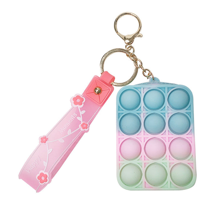 Jewelry WholesaleWholesale Silicone Decompression Coin Purse Keychain JDC-KC-FeiRun020 Keychains 飞润 %variant_option1% %variant_option2% %variant_option3%  Factory Price JoyasDeChina Joyas De China