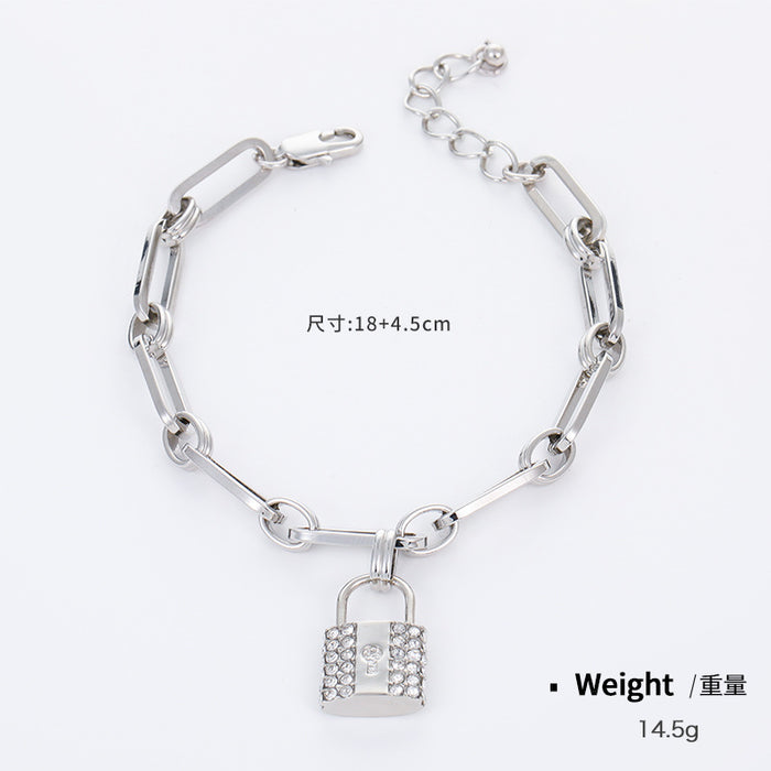 Wholesale Necklace Alloy Punk Necklace Bracelet Earrings Jewelry Set MOQ≥2 JDC-NE-Kenjie003