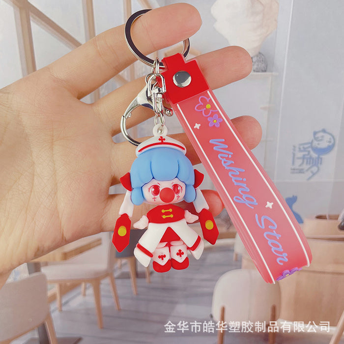 Wholesale Cartoon Soft Glue Elf Doll Keychain (M) JDC-KC-HaoHua002