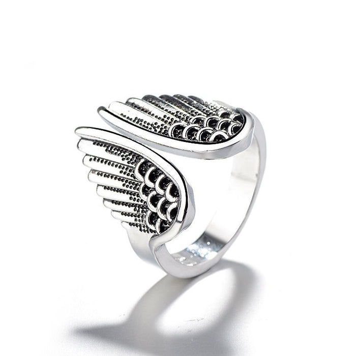 Jewelry WholesaleWholesale Angel Wings Feather Vintage Wing Ring JDC-RS-NS003 Rings 尼森 %variant_option1% %variant_option2% %variant_option3%  Factory Price JoyasDeChina Joyas De China