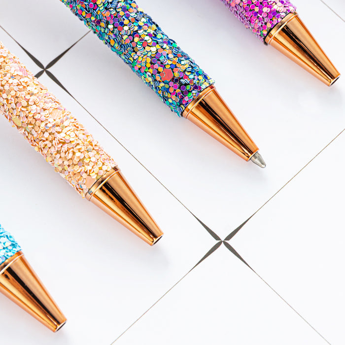 Wholesale Ballpoint Pen Metal Multicolor Sequin Press JDC-BP-Huah098