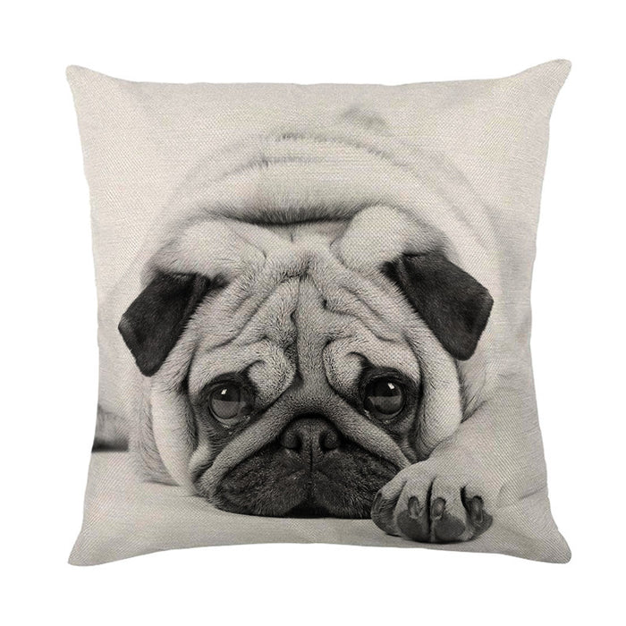 Wholesale Cute French Bull Animal Series Linen Pillowcase JDC-PW-Beilan002