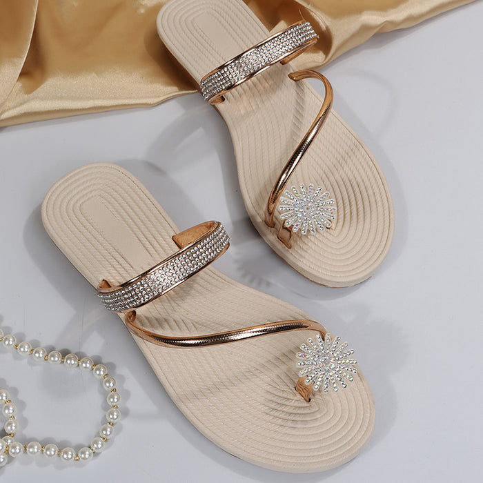 Wholesale plus size set toe women's outer wear summer beach sandals MOQ≥2 JDC-SD-HengH001