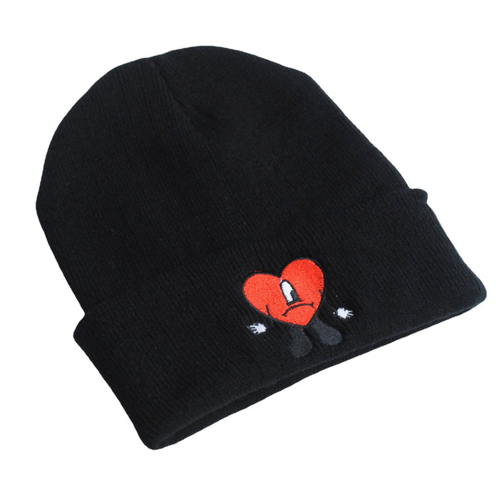 Wholesale Hat Acrylic Cute Embroidery Knitted Hat MOQ≥2 JDC-FH-XRong001