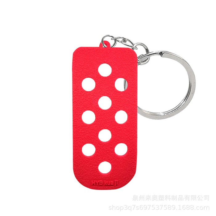 Wholesale keychain PVC DIY luminous shoes flower shoe buckle hole board  MOQ≥5 JDC-KC-LaiA001