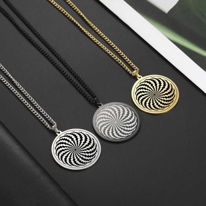 Wholesale Necklaces Stainless Steel Spiral Pendant MOQ≥2 JDC-NE-GEXA005