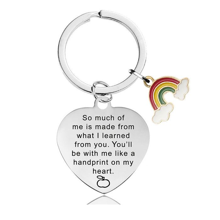 Jewelry WholesaleWholesale teachers' Day graduation gift engraved stainless steel Graduation keychain JDC-KC-GangGu034 Keychains 钢古 %variant_option1% %variant_option2% %variant_option3%  Factory Price JoyasDeChina Joyas De China