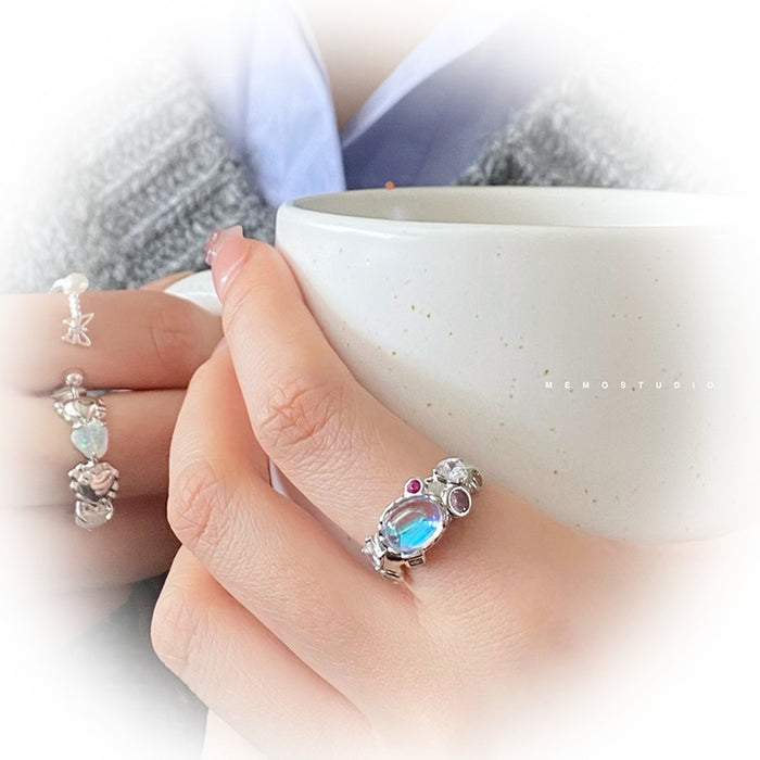 Wholesale ring cat niche design single ring cute style personality index finger ring opening adjustable JDC-RS-BJi005