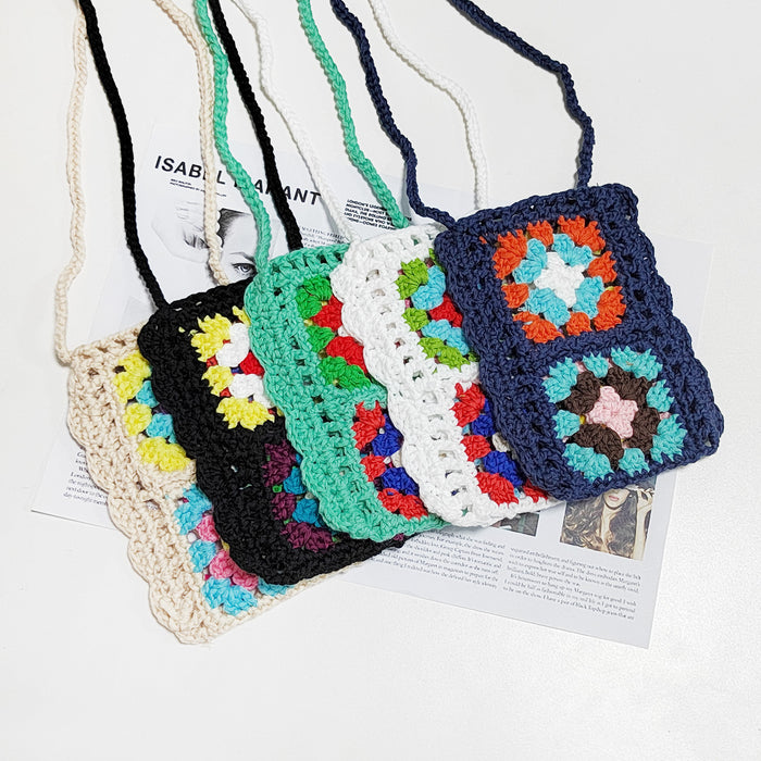 Wholesale Acrylic Pure Hand Knitting Wool Crochet Bag Messenger Bag JDC-SD-Yimei001