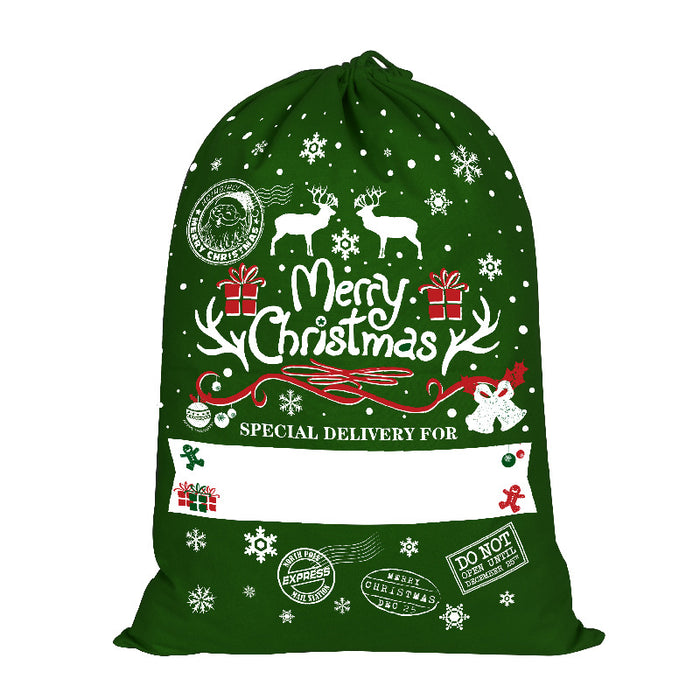 Wholesale Gift Bag Christmas Gift Bag Cotton Canvas Drawstring MOQ≥10 JDC-GB-HaiK002