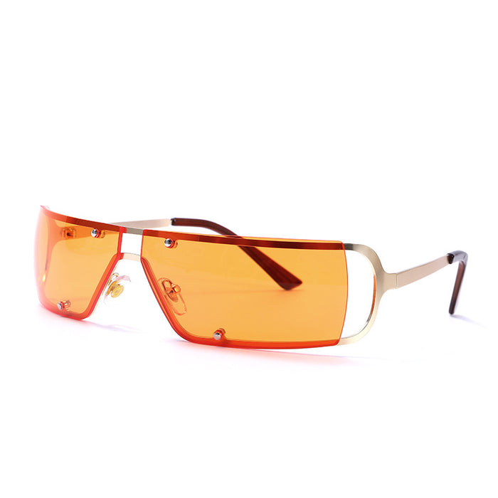 Wholesale Sunglasses PC Small Frame Frameless Cut Edge Oval JDC-SG-GuY004