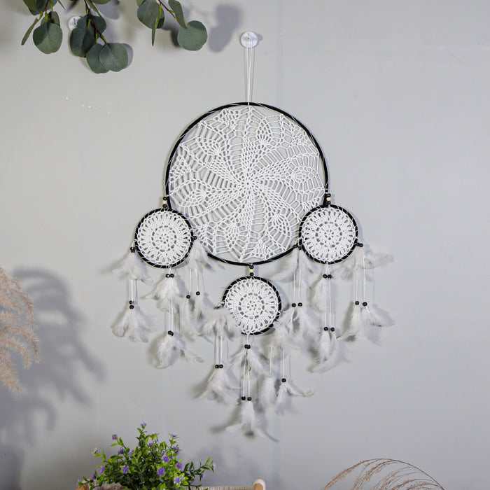 Wholesale Feather Iron Hoop Woven Dreamcatcher MOQ≥2 JDC-DC-MengS024