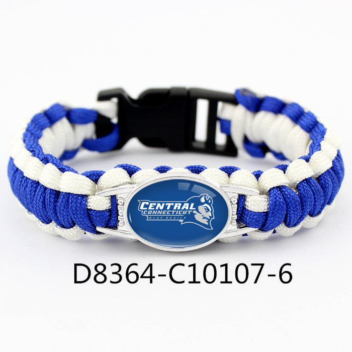 Wholesale Sports Style Rugby Team Woven Bracelets JDC-BT-BaB021