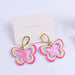 Jewelry WholesaleWholesale Butterfly Rainbow Stripes Fashion Acrylic Print Earrings JDC-ES-DUAI002 Earrings 渡爱 %variant_option1% %variant_option2% %variant_option3%  Factory Price JoyasDeChina Joyas De China