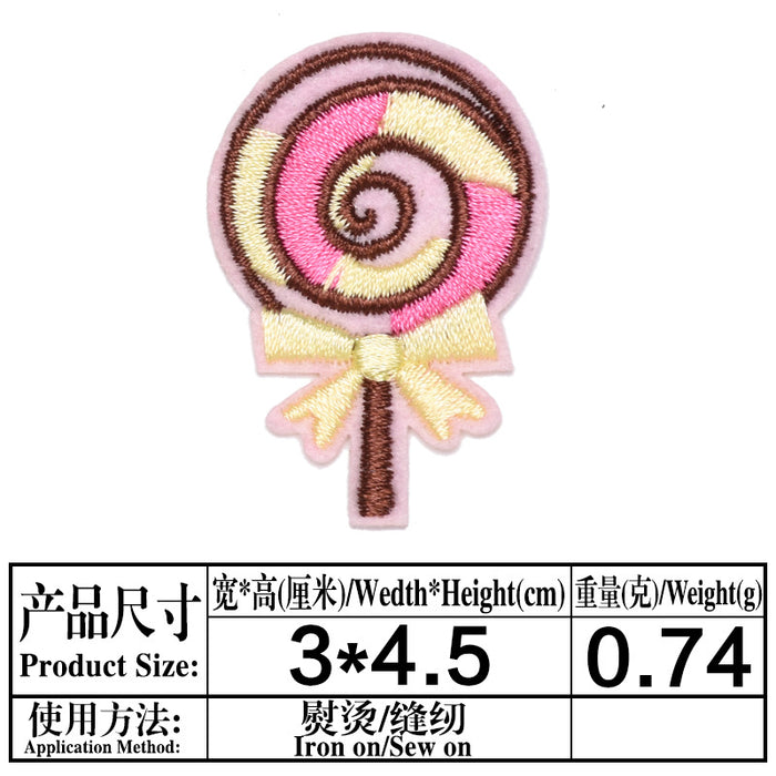 Wholesale Twill Strawberry Lollipop Cloth Sticker JDC-EBY-Lide011