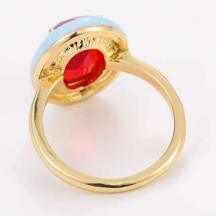 Jewelry WholesaleWholesale Gemstone Enamel Alloy Zircon Ring JDC-RS-KenJ001 Rings 肯杰 %variant_option1% %variant_option2% %variant_option3%  Factory Price JoyasDeChina Joyas De China