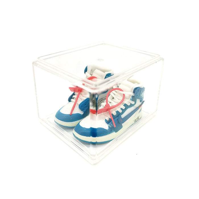 Wholesale Enamel Sneakers Plastic Transparent Box Keychains Ornaments JDC-KC-TuoH009