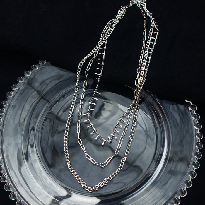 Jewelry WholesaleWholesale Titanium Steel Cuban Chain Necklace JDC-NE-MiMu001 Necklaces 米目 %variant_option1% %variant_option2% %variant_option3%  Factory Price JoyasDeChina Joyas De China