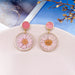 Jewelry WholesaleWholesale transparent dry flower alloy stud earrings JDC-ES-XuanY009 Earrings 宣妍 %variant_option1% %variant_option2% %variant_option3%  Factory Price JoyasDeChina Joyas De China