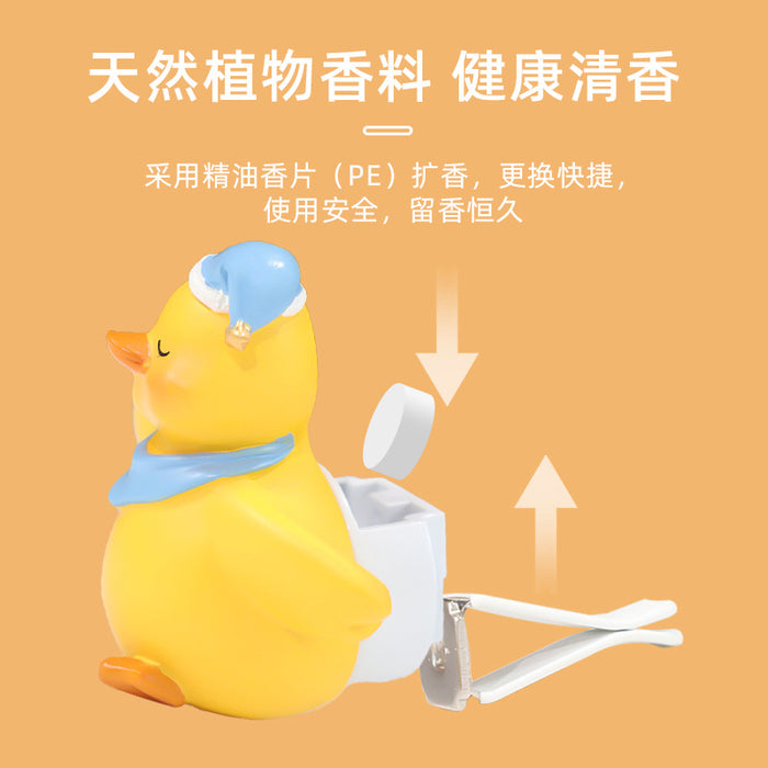 Wholesale Car Accessories Resin Cute Cartoon Little Yellow Duck Air Outlet Perfume Clip JDC-CA-XZH004