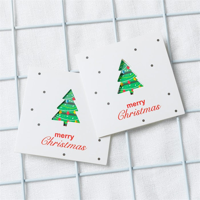 Wholesale Greeting Cards Christmas Eve Cute Mini Greeting Cards Christmas MOQ≥100 JDC-GC-CaiQ002