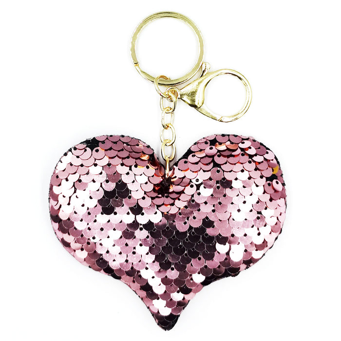 Jewelry WholesaleWholesale reflective bright face peach heart three piece set keychain MOQ≥2 JDC-KC-QiShi026 Keychains 奇释 %variant_option1% %variant_option2% %variant_option3%  Factory Price JoyasDeChina Joyas De China