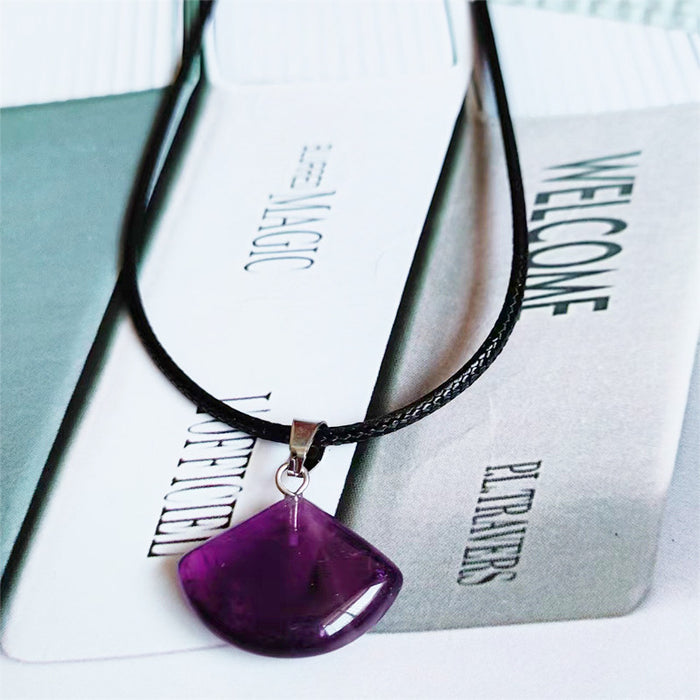 Wholesale Pendant Natural Stone Amethyst MOQ≥2 JDC-PT-YingHai001