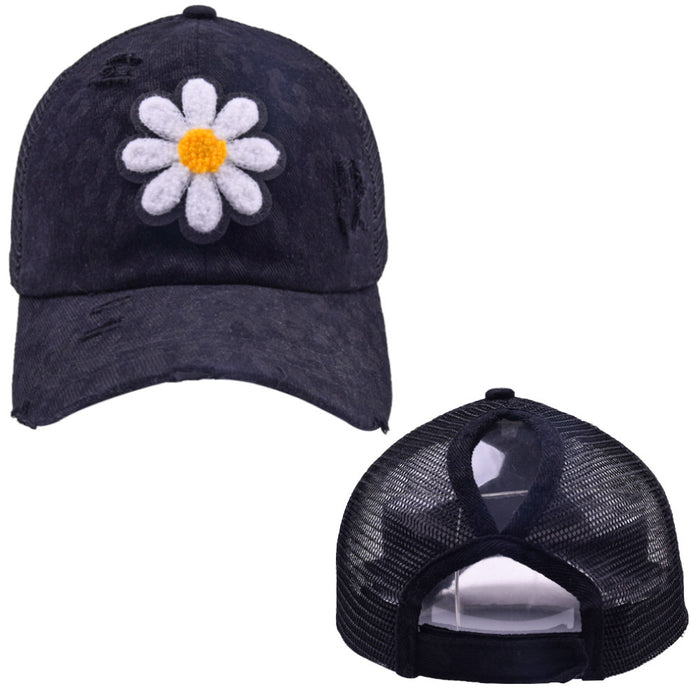 Wholesale Leopard Print Ponytail Baseball Cap Sports Shade Breathable Cap MOQ≥2 JDC-FH-WenR012