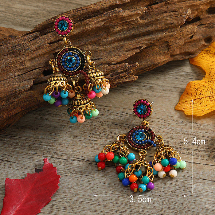 Wholesale Earrings Alloy Bohemian Bells Court MOQ≥2 JDC-ES-KaiQ041