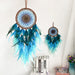 Jewelry WholesaleWholesale Blue Feather Iron Hoop Woven Dreamcatcher JDC-DC-MGu025 Dreamcatcher 梦罟 %variant_option1% %variant_option2% %variant_option3%  Factory Price JoyasDeChina Joyas De China