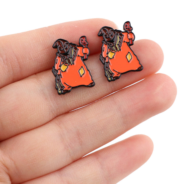 Wholesale Earrings Alloy Cartoon Horror Thriller MOQ≥5 JDC-ES-kubei005