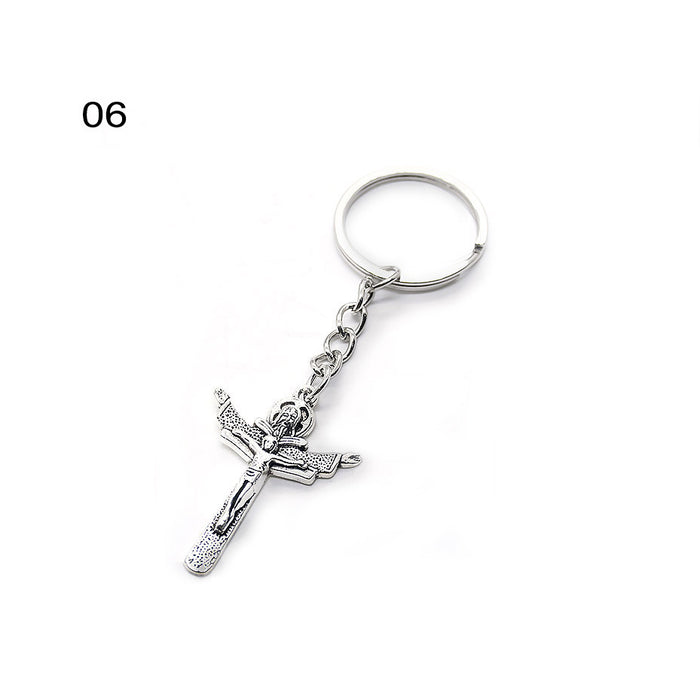 Wholesale Metal Angel Cross Keychain JDC-KC-BYou004