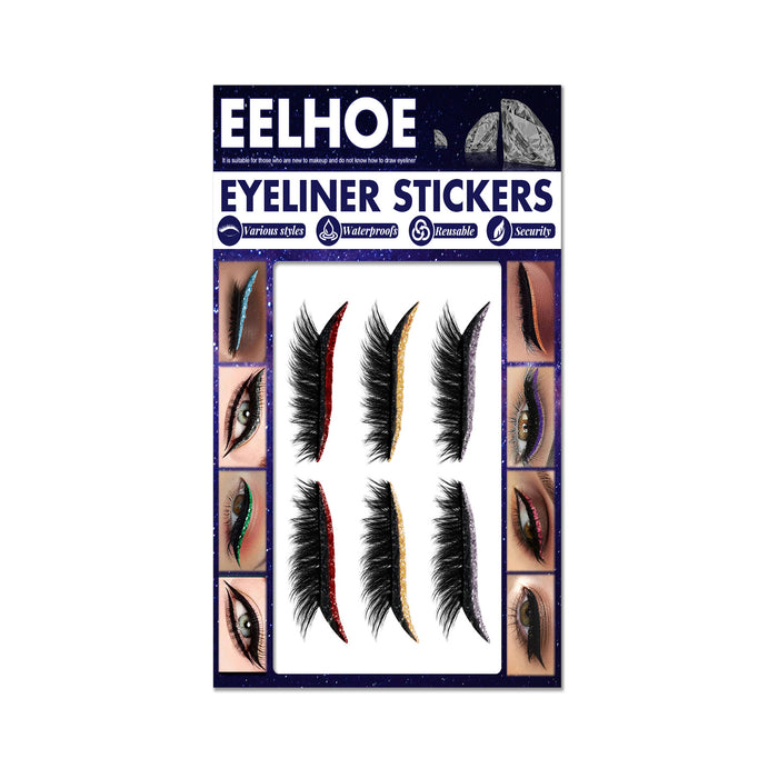 Wholesale Glitter Eyeliner Glue Free Self Adhesive False Eyelashes Stickers MOQ≥3 JDC-EY-JMX004