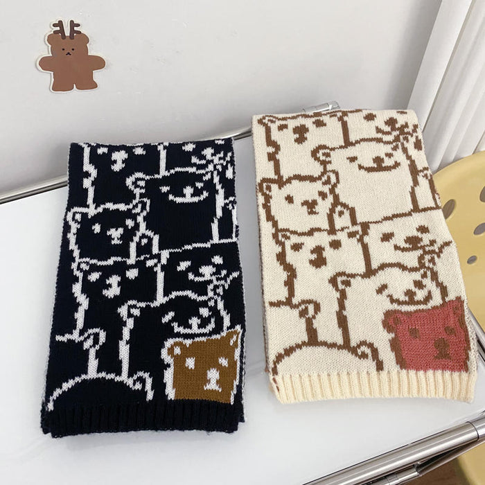 Wholesale Scarf Wool Cute Funny Bear Crocodile Knitted Scarf JDC-SF-Manyue007