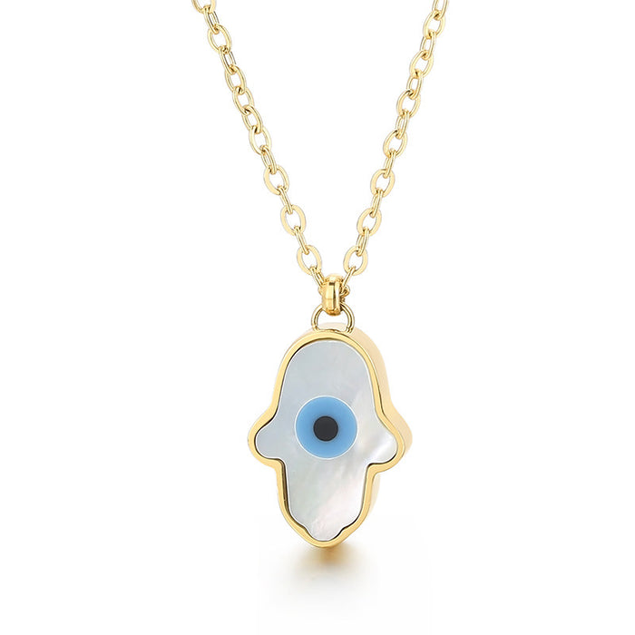 Wholesale Necklaces Titanium Steel Opal Devil's Eye JDC-NE-PERMKAL001