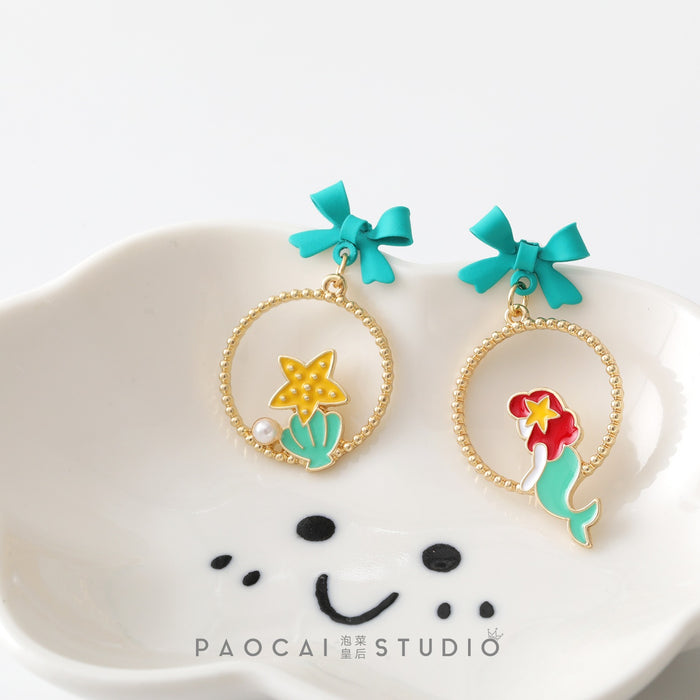 Jewelry WholesaleWholesale S925 Silver Needle Alloy Enamel Paint Bow Earrings MOQ≥2 JDC-ES-YKT001 Earrings 艺凯特 %variant_option1% %variant_option2% %variant_option3%  Factory Price JoyasDeChina Joyas De China