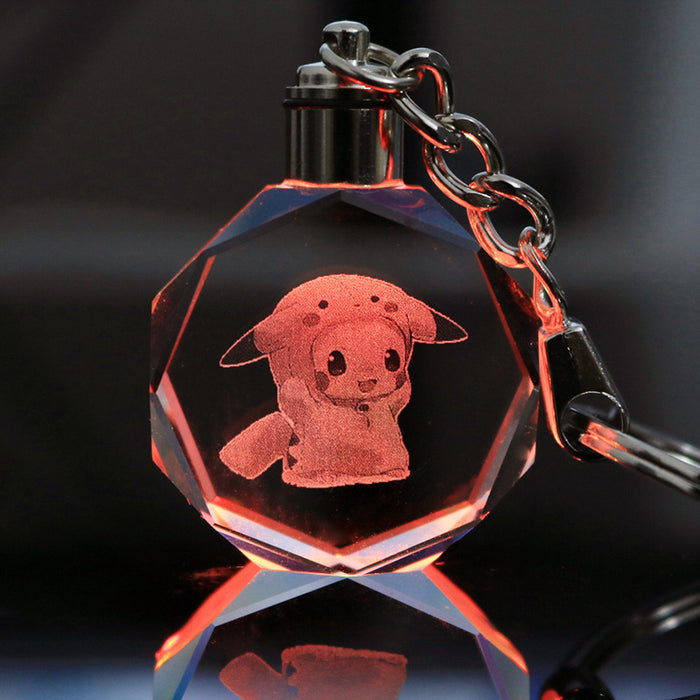 Wholesale Keychains Crystal LED Anime Peripherals Colorful Glow MOQ≥2 (X) JDC-KC-LuoQ002