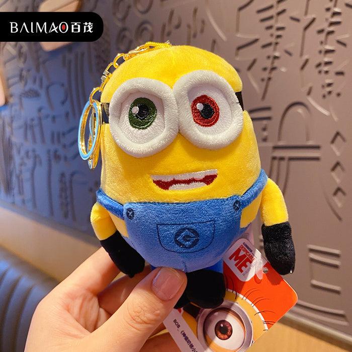 Wholesale genuine cartoon plush minions keychain JDC-KC-BaiM035