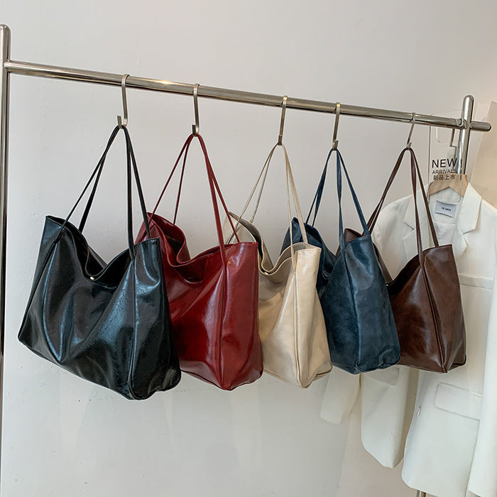 Jewelry WholesaleWholesale solid color Tote Bag bright face large capacity shoulder bag JDC-SD-Juyou009 Shoulder Bags 聚优品 %variant_option1% %variant_option2% %variant_option3%  Factory Price JoyasDeChina Joyas De China