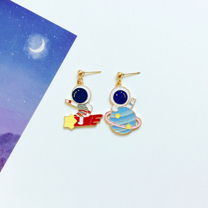 Wholesale Earrings Alloy Ceramic Cartoon Earrings MOQ≥10 JDC-ES-Lxx005