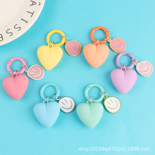 Jewelry WholesaleWholesale peach smiley face car keychain pendant MOQ≥2 JDC-KC-MXiong006 Keychains 萌熊 %variant_option1% %variant_option2% %variant_option3%  Factory Price JoyasDeChina Joyas De China