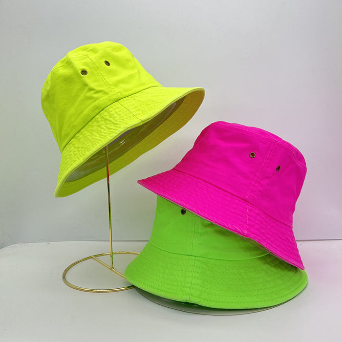 Wholesale fluorescent green pot hat couple four seasons light board candy color MOQ≥2 JDC-FH-MiHao001